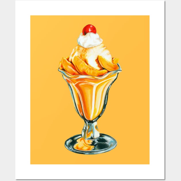 Peach Sundae Wall Art by KellyGilleran